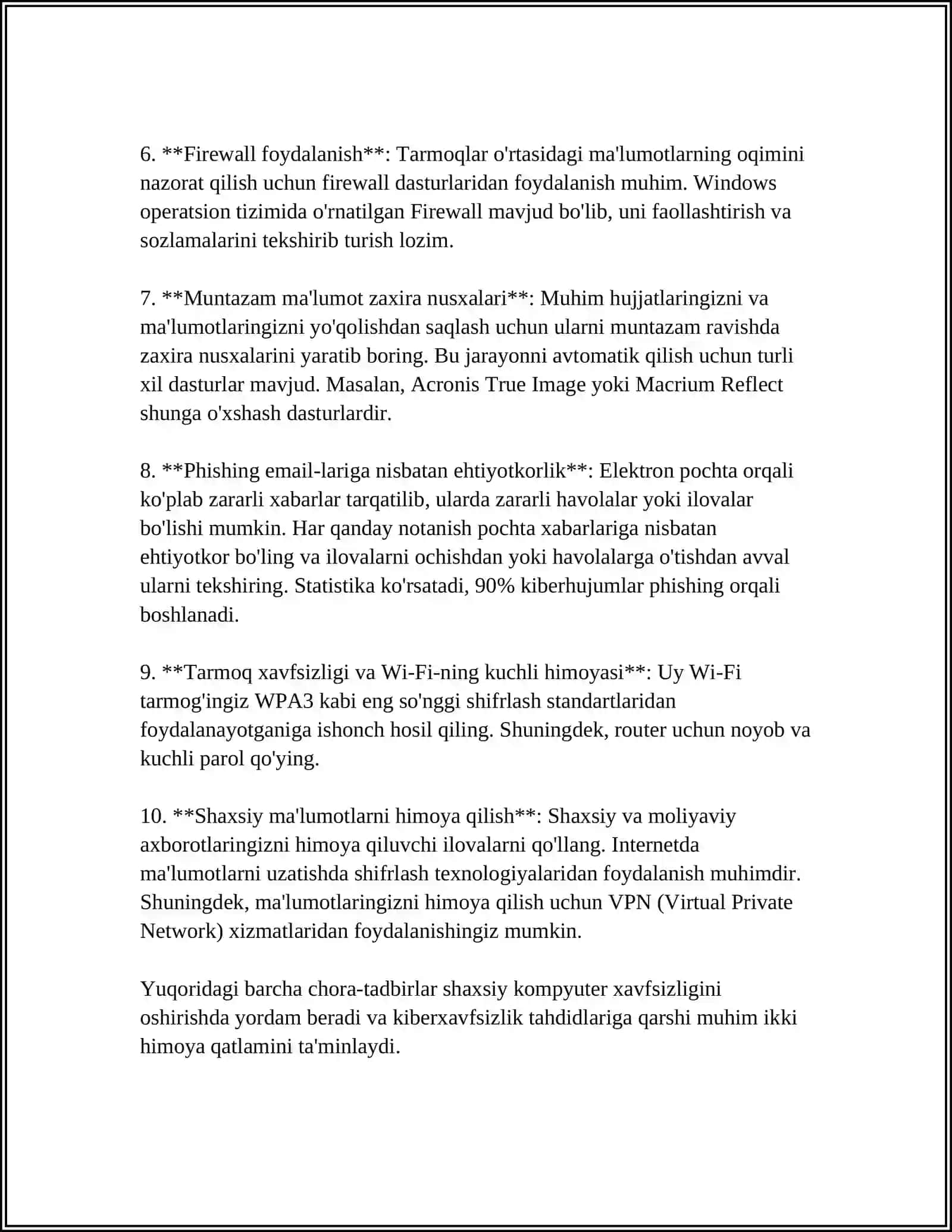 SHAXSIY KOMPYUTERDA FIREWALL VA BRANDMAUSER ORQALI XAVFSIZLIK DEVORINI TASHKIL ETISH 4