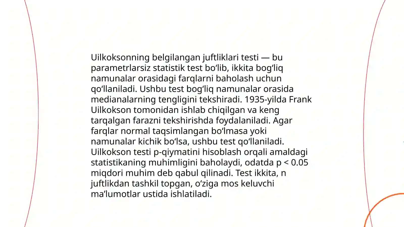 Takroriy òlchovlarda ikki tanlanmani taqqoslash mezonlari 4