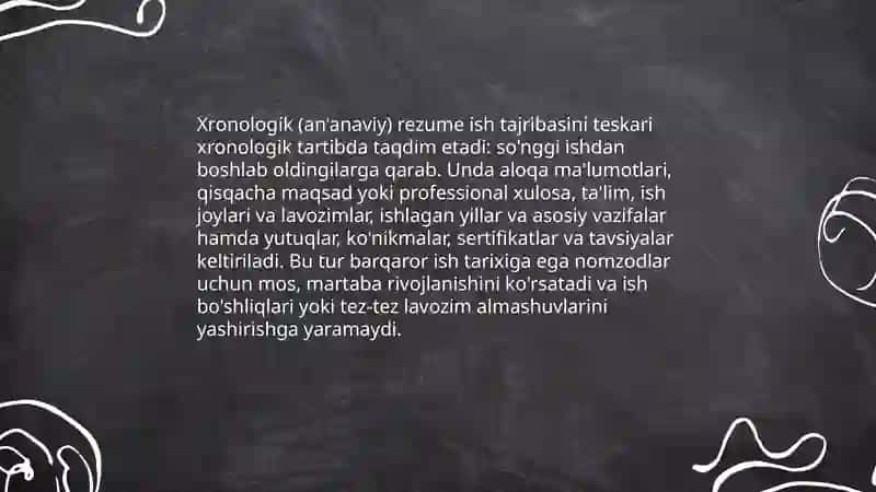 Rezume va uning turlari 4