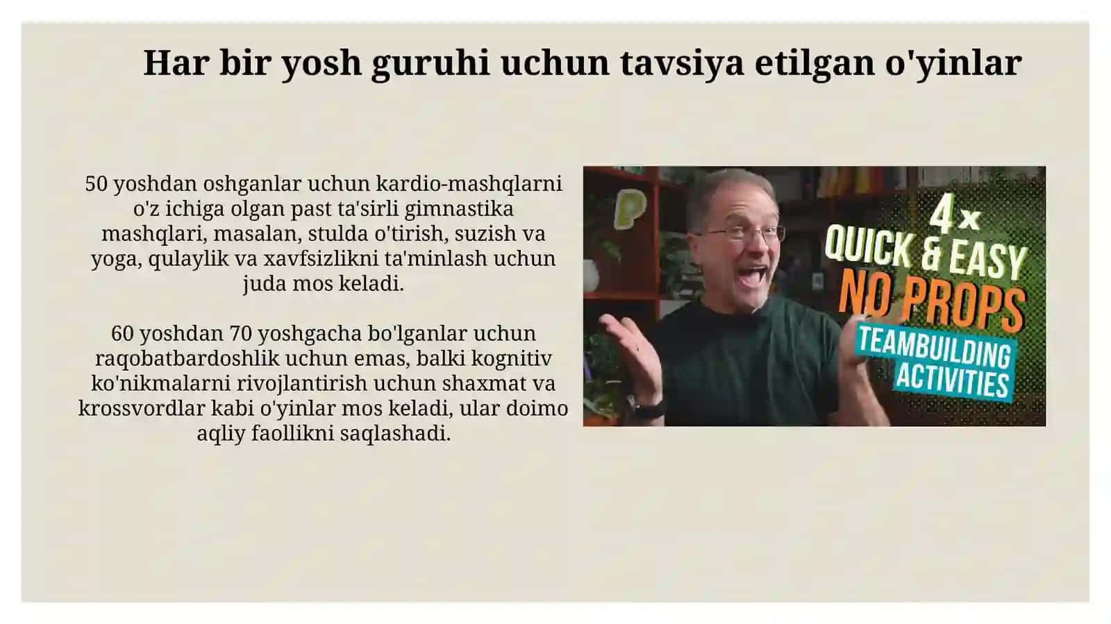 Mttda yoshga oid jismoniy òyinlarni namuna sifatida keltirish 4