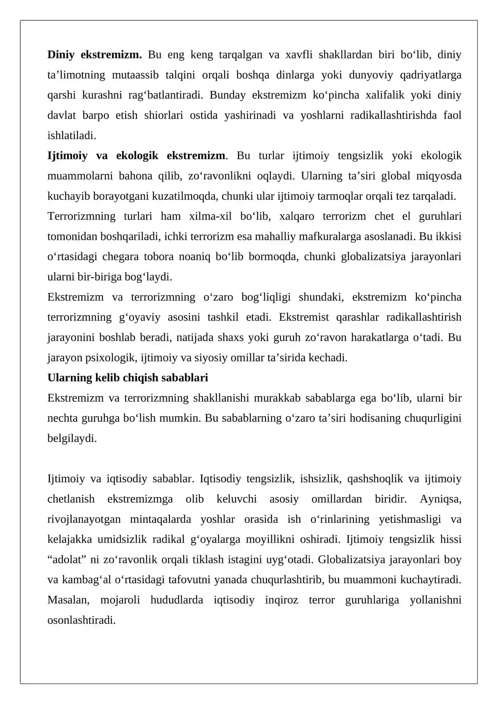 Dunyo hamjamiyatining ekstremizm va terrorizmga qarshi kurash tajribasi 4