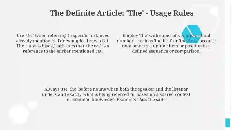 Understand and use articles 4