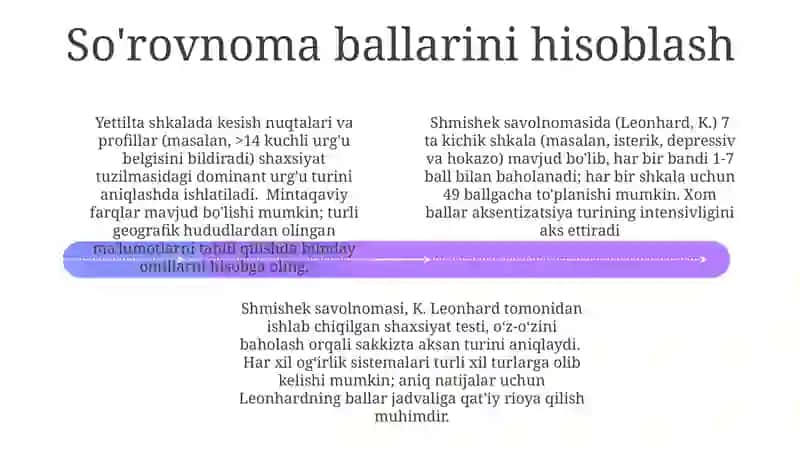 Shmishek so'rovnomasi (K.Leongard bo'yicha) 4