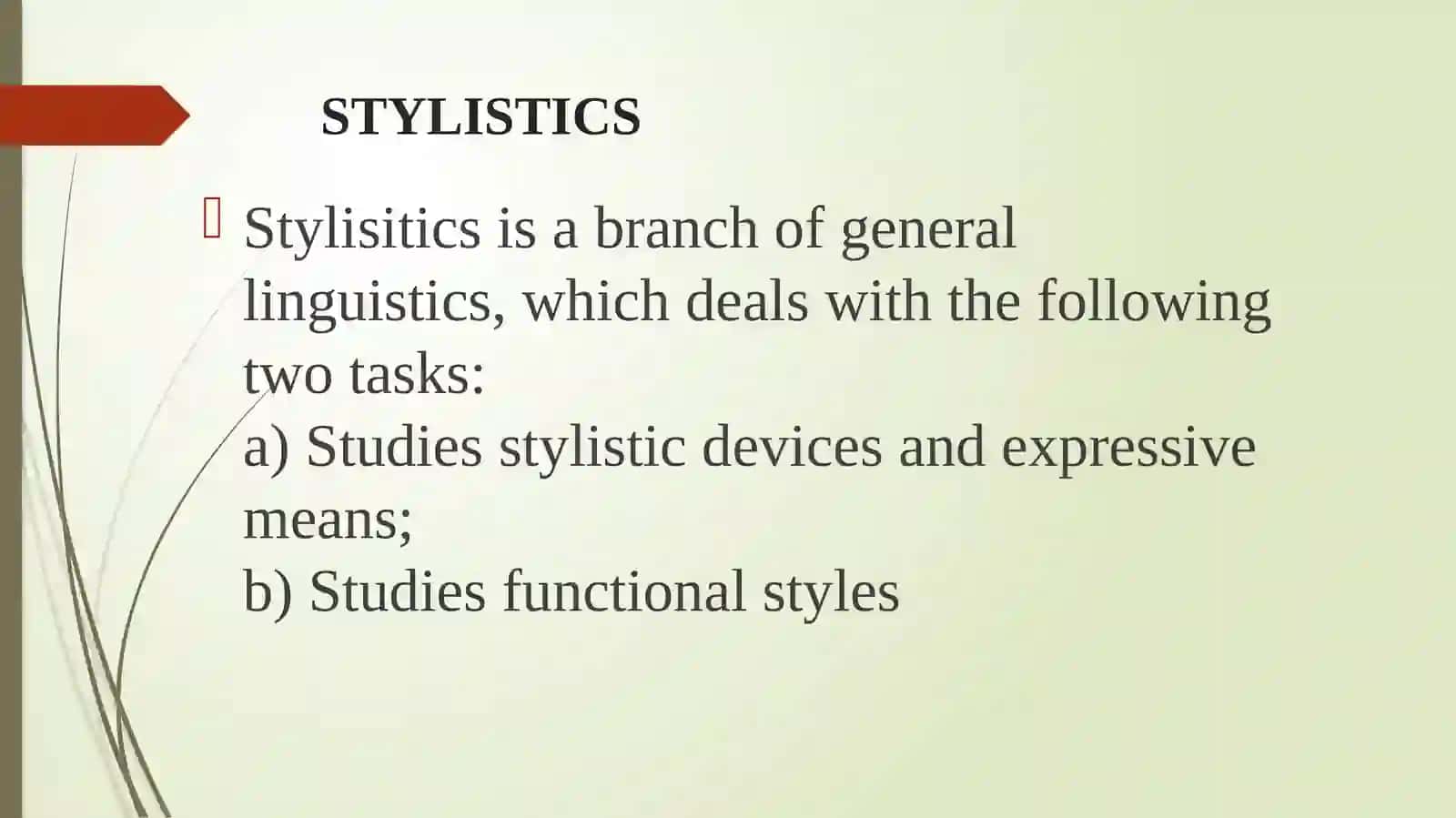 SUBJECT MATTER OF STYLISTICS 4