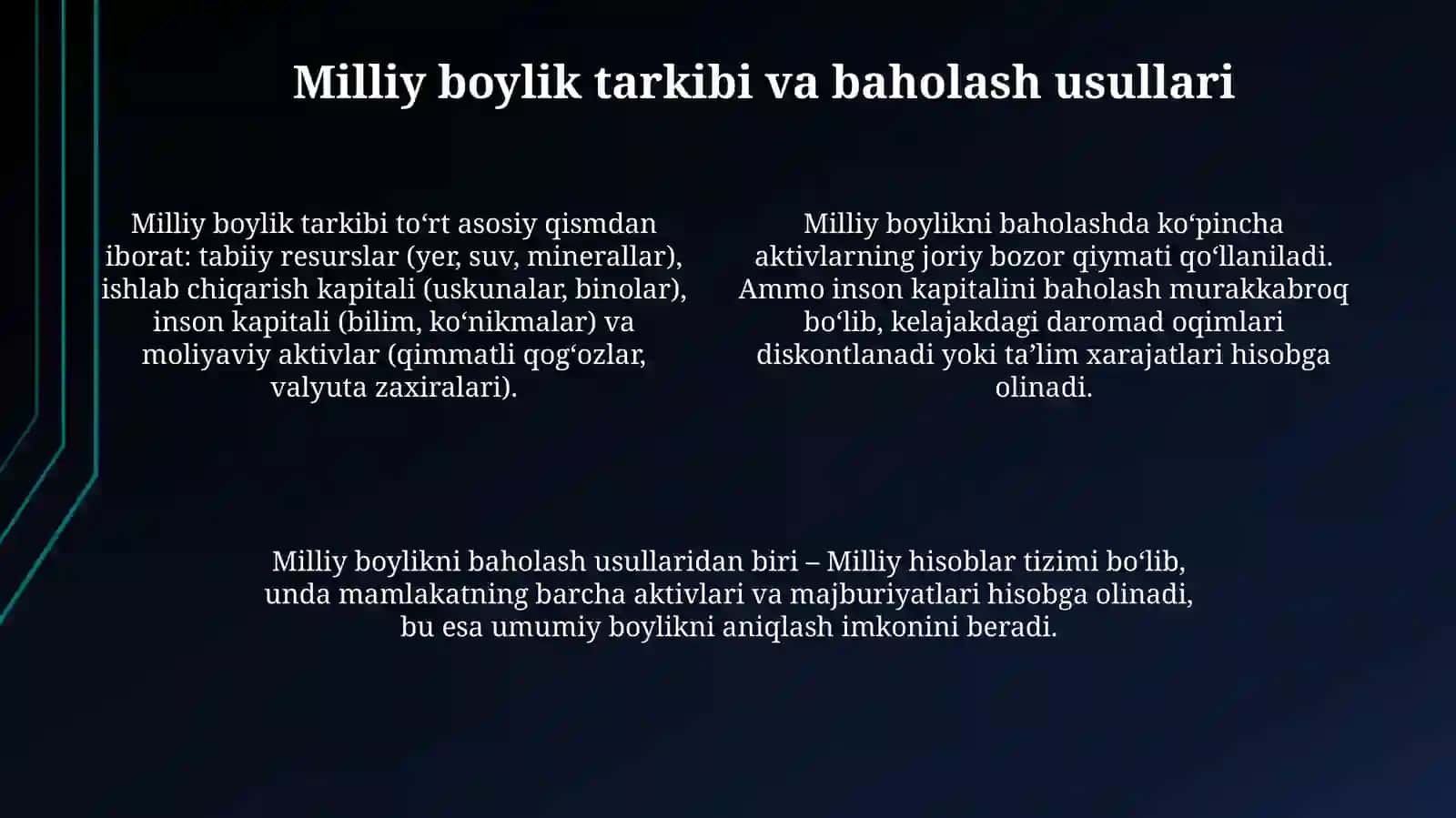 Milliy boylik tarkibi koʻpayish yoʻllari va ahamiyati 4