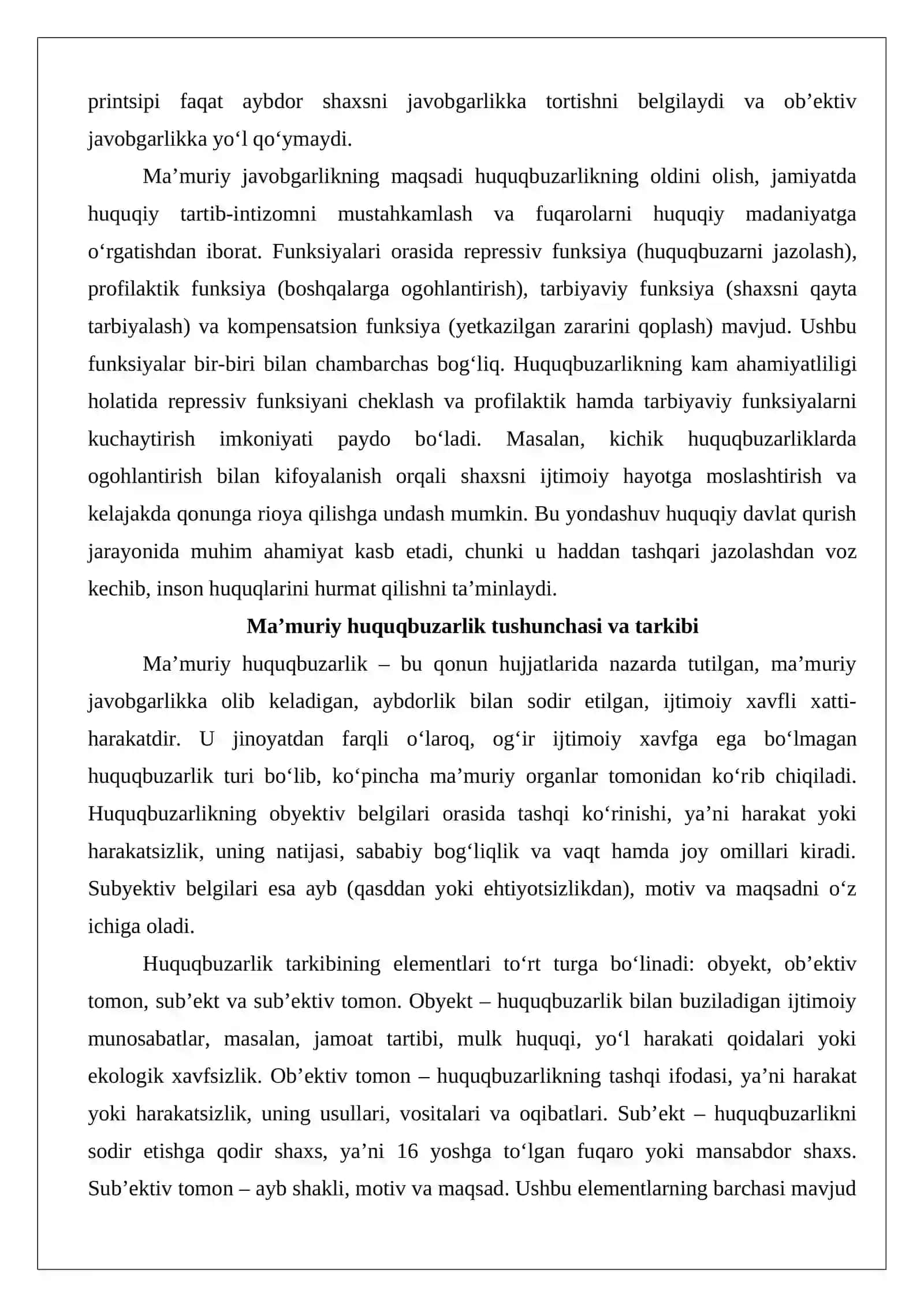 Huquqbuzarlikning kam ahamiyatliligi sababli ma’muriy javobgarlikdan ozod qilish 4