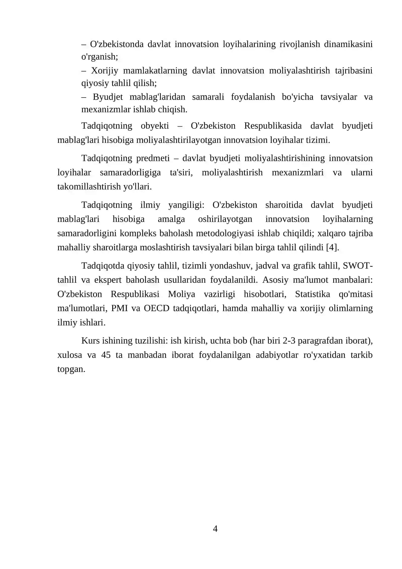LOYIHALARNI BOSHQARISH 4