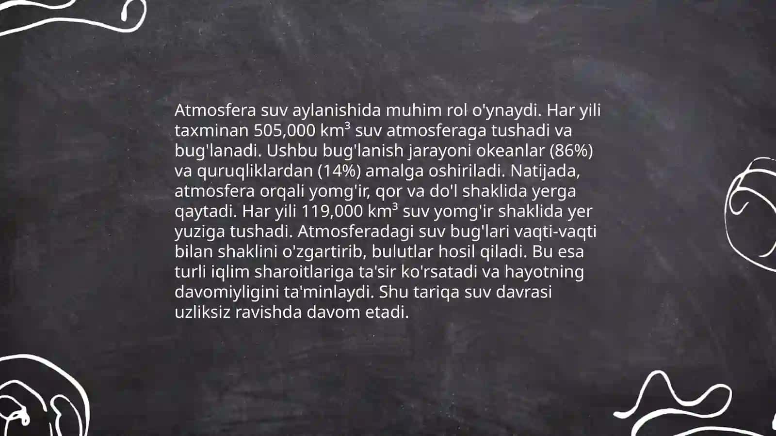 Atmosferada namlikning aylanishi 4
