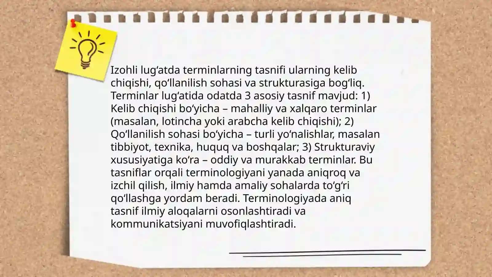 O'zbek tilining izohli luĝatida terminlar ifodasi 4