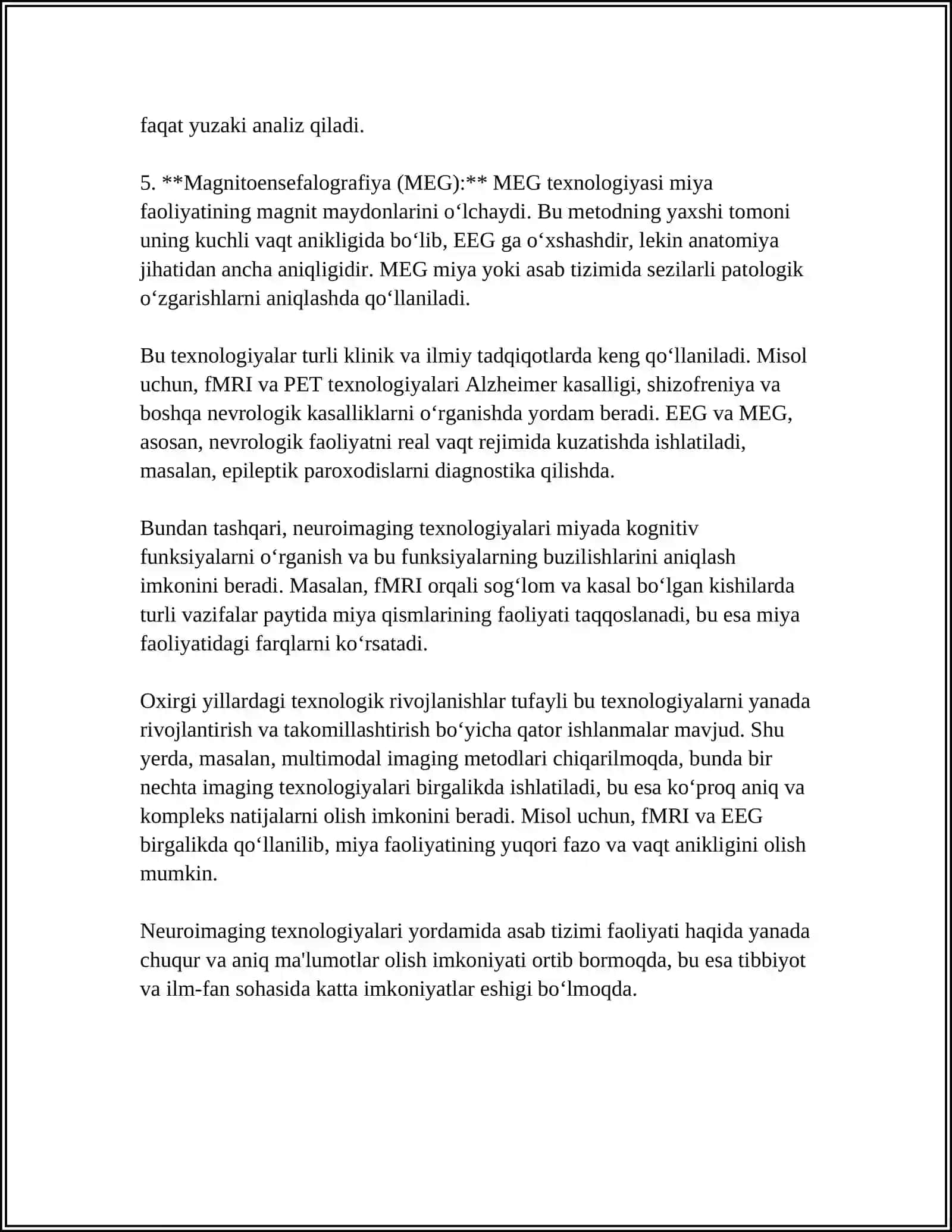 XAYOLNI DIAGNOSTIK QILISH METODLARI 4