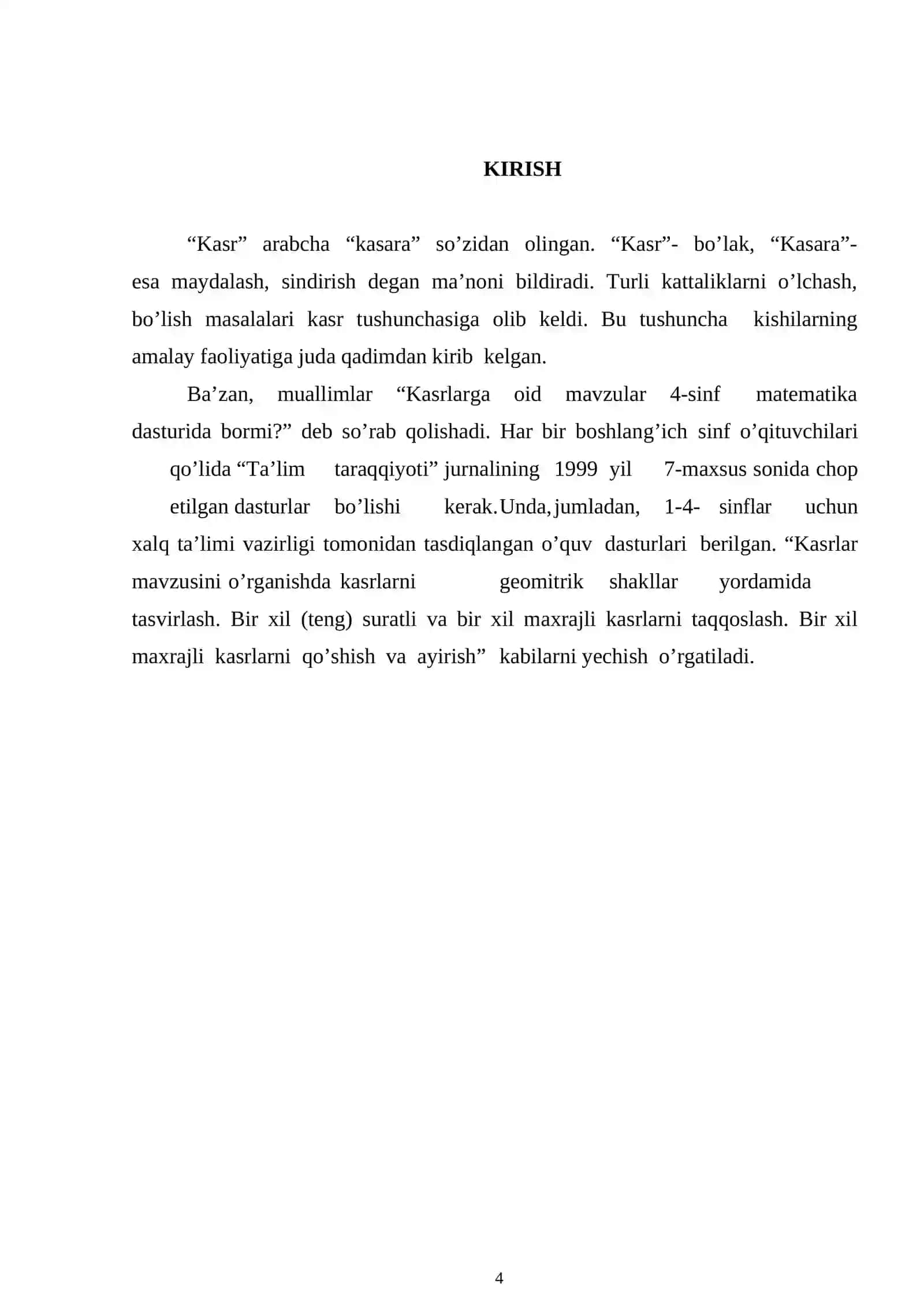 Boshlang’ich sinf o’quvchilariga kasirlarni o’rgatishda inavatsiyon texnologiyalardan foydalanish 4