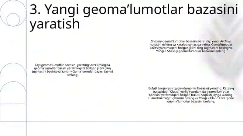 Arc Catalog Dasturida Sheyp Fayllar Yaratish 4