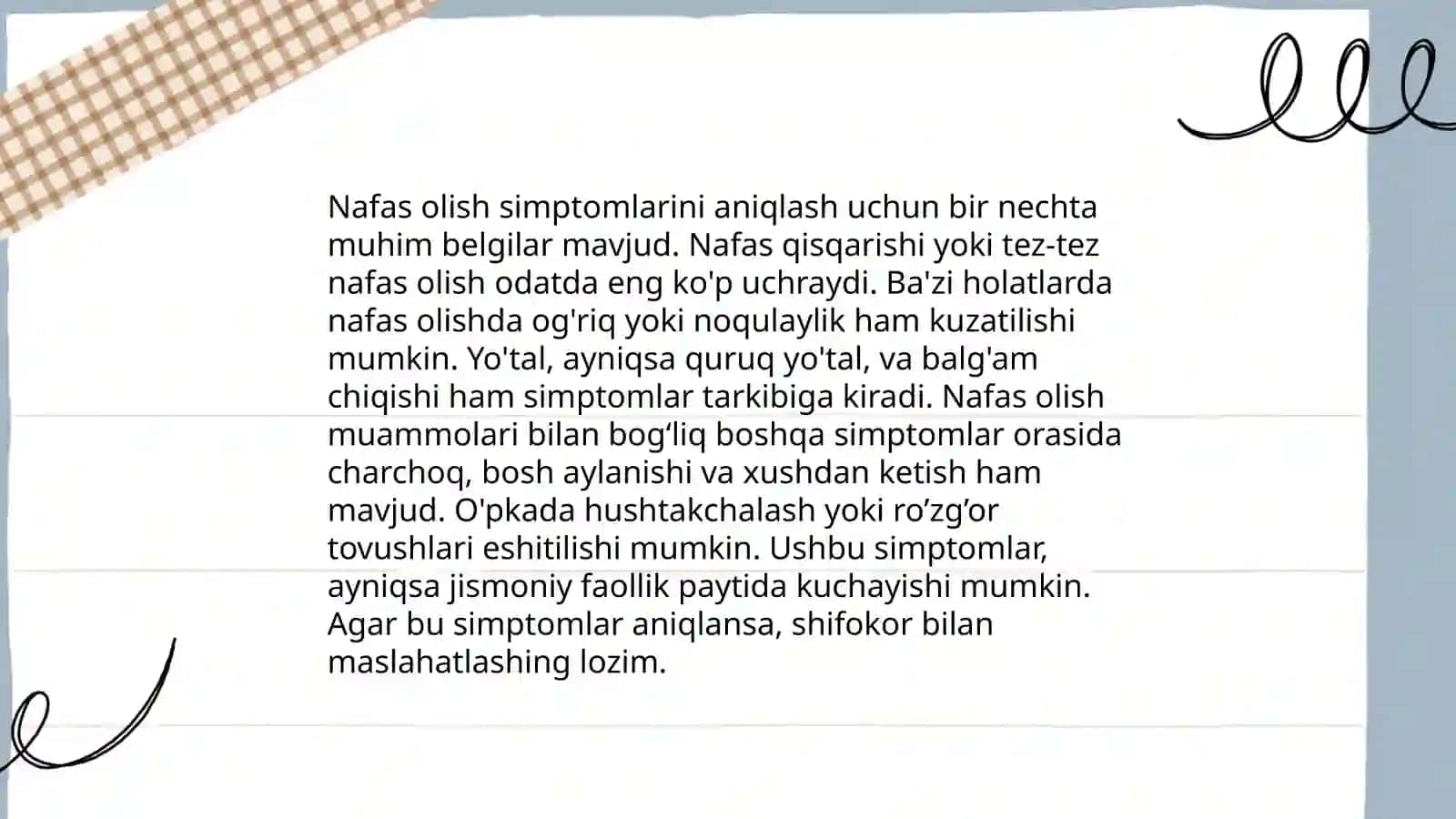 Nafas olish sisstemasi kasalliklarida bemorlarni kuzatish va parvarish qilish 4