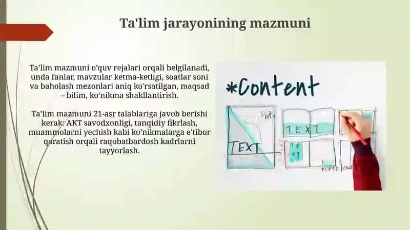 Tarbiya jarayonining mohiyati, mazmuni, tarbiya tamoyillari va metodlari 4