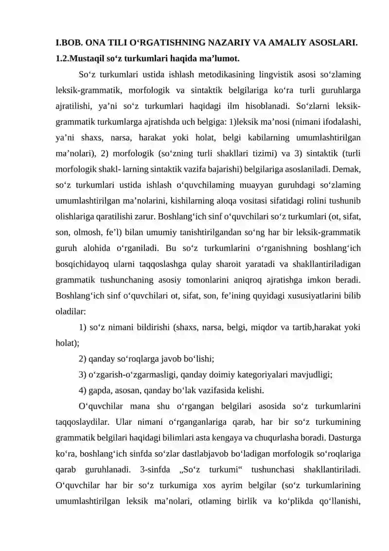 OT SO‘Z TURKUMINI O‘RGANISH 4