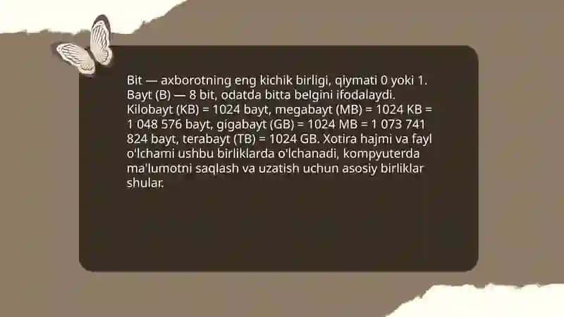Axborotlarning kompyuterda tasvirlash 4