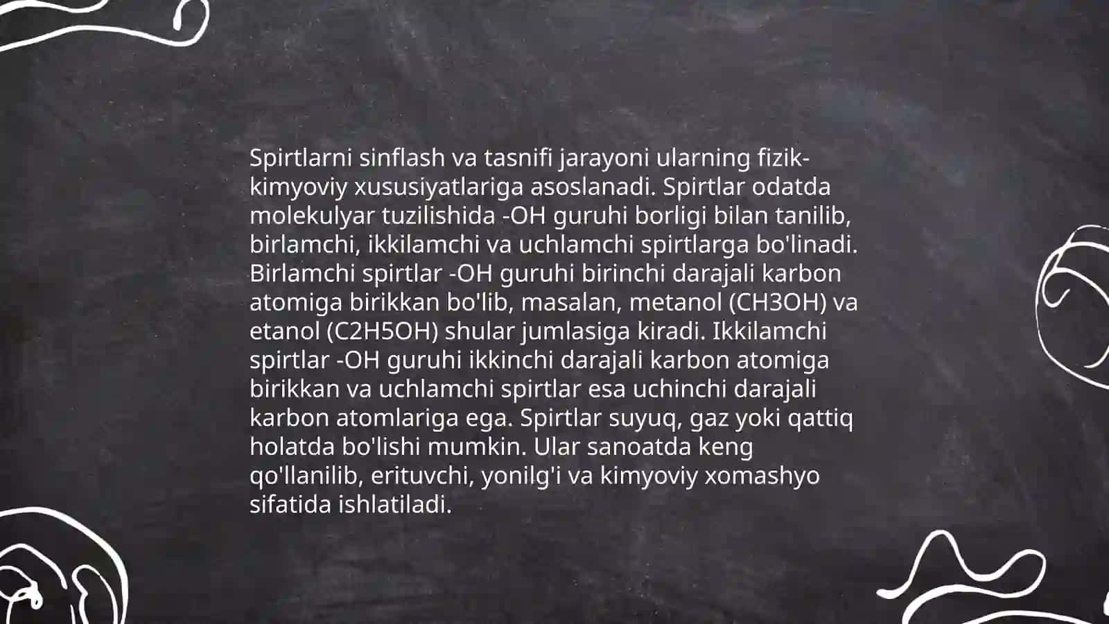 Spirtlar, aldegidlar, ketonlar mavzusida tajribalarni organish 4