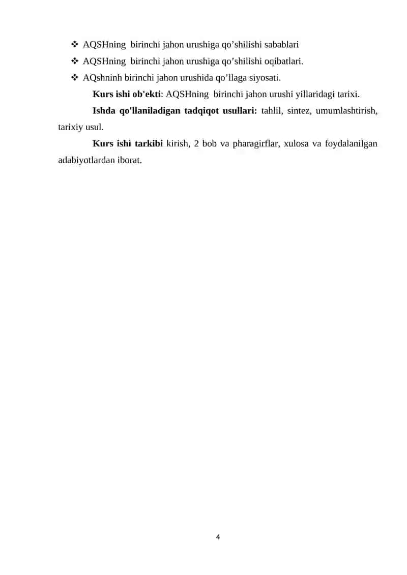 AQSH BIRINCHI JAHON URUSHI YILLARIDA 4