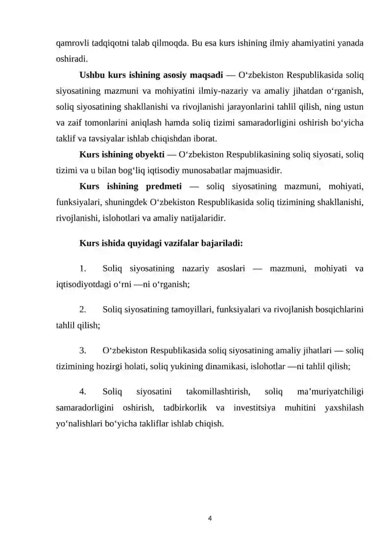 O'zbekiston Respublikasi soliq siyosati: mazmuni va mohiyati 4
