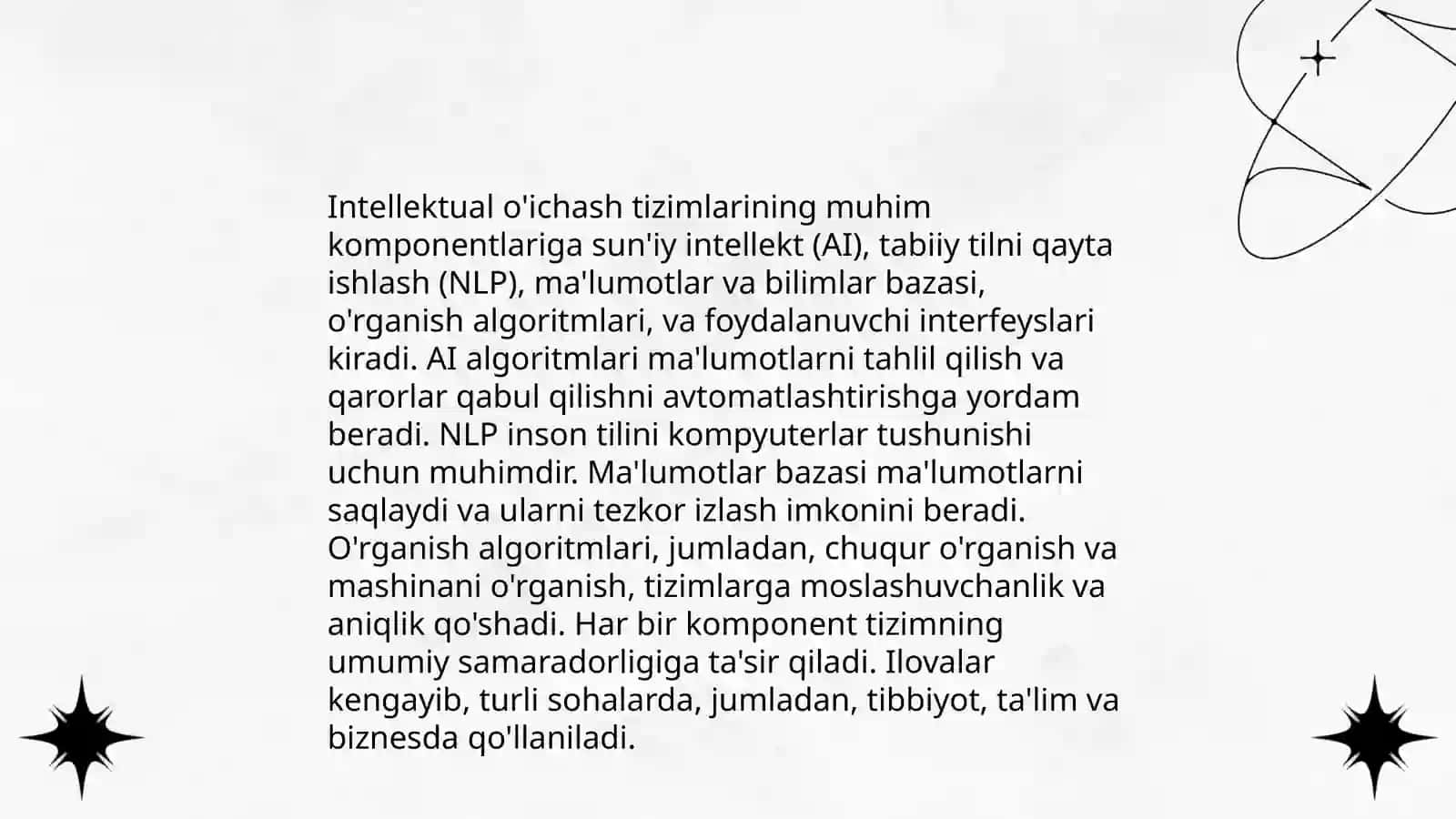 Intellektual O'Ichash Sistemasi, uning strukturasi va vazifalari 4