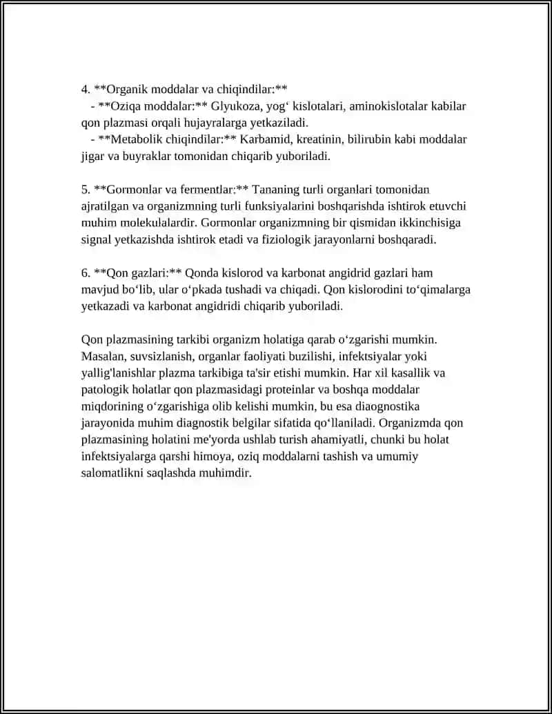 QON PLAZMASI ERITROTSITLARLAR FIZIOLOGIYASI 4