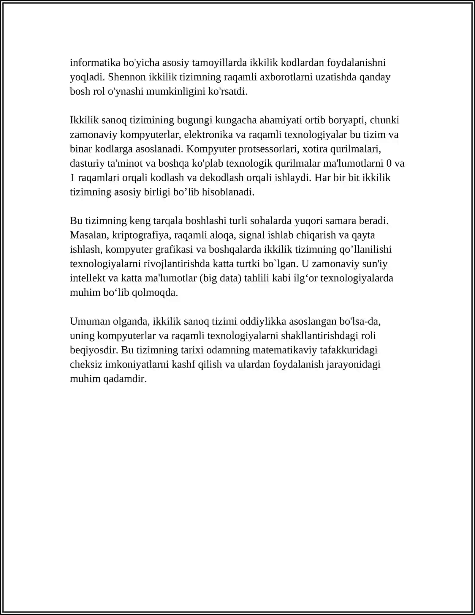 TURLI SANOQ SISTEMALARINING TARIXDA QOLLANISHI VA ULARNING ISHLASH ASOSLARINI AYTIB BERISH 4