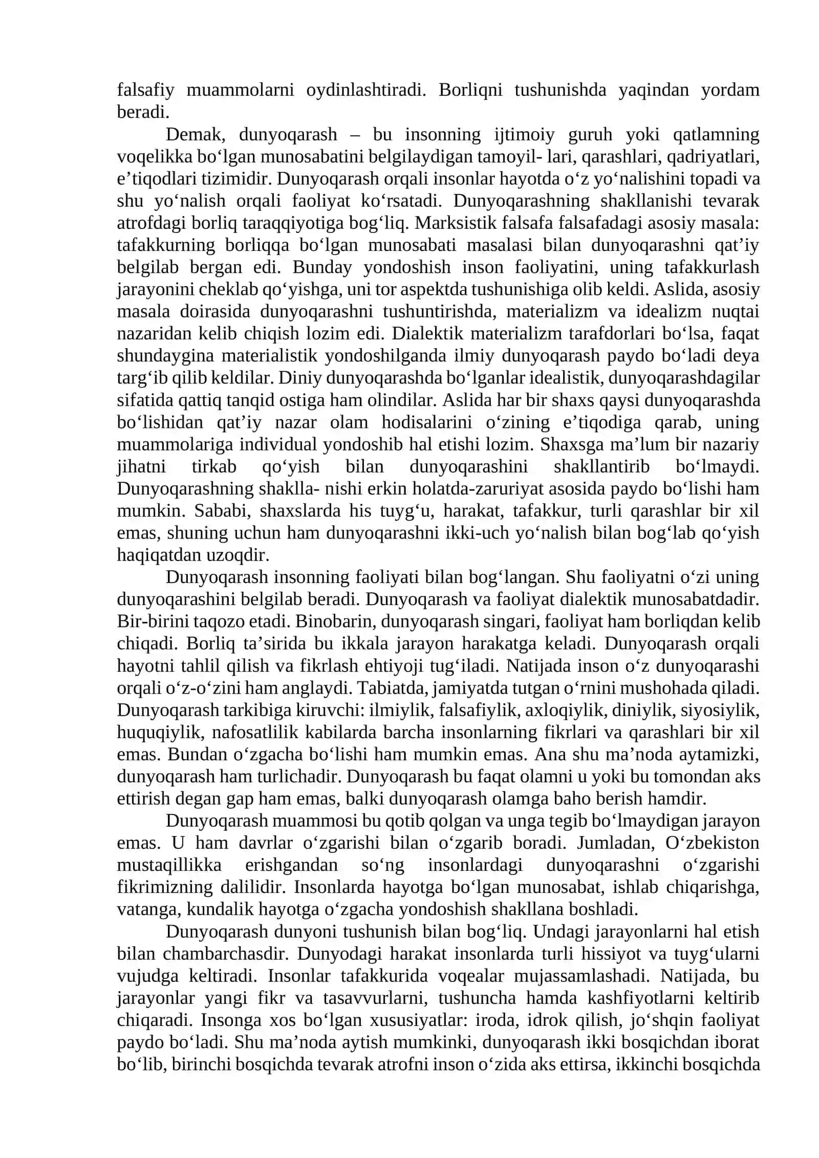 Falsafafanining predmeti, mazmuni va jamiyatdagi roli 4