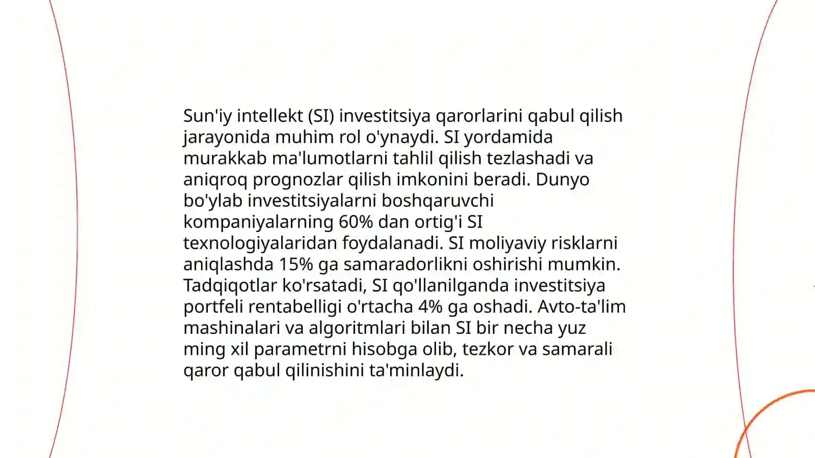 Axborot texnologiyalarining investitsiya tahlilidagi roli va istiqbollari 4