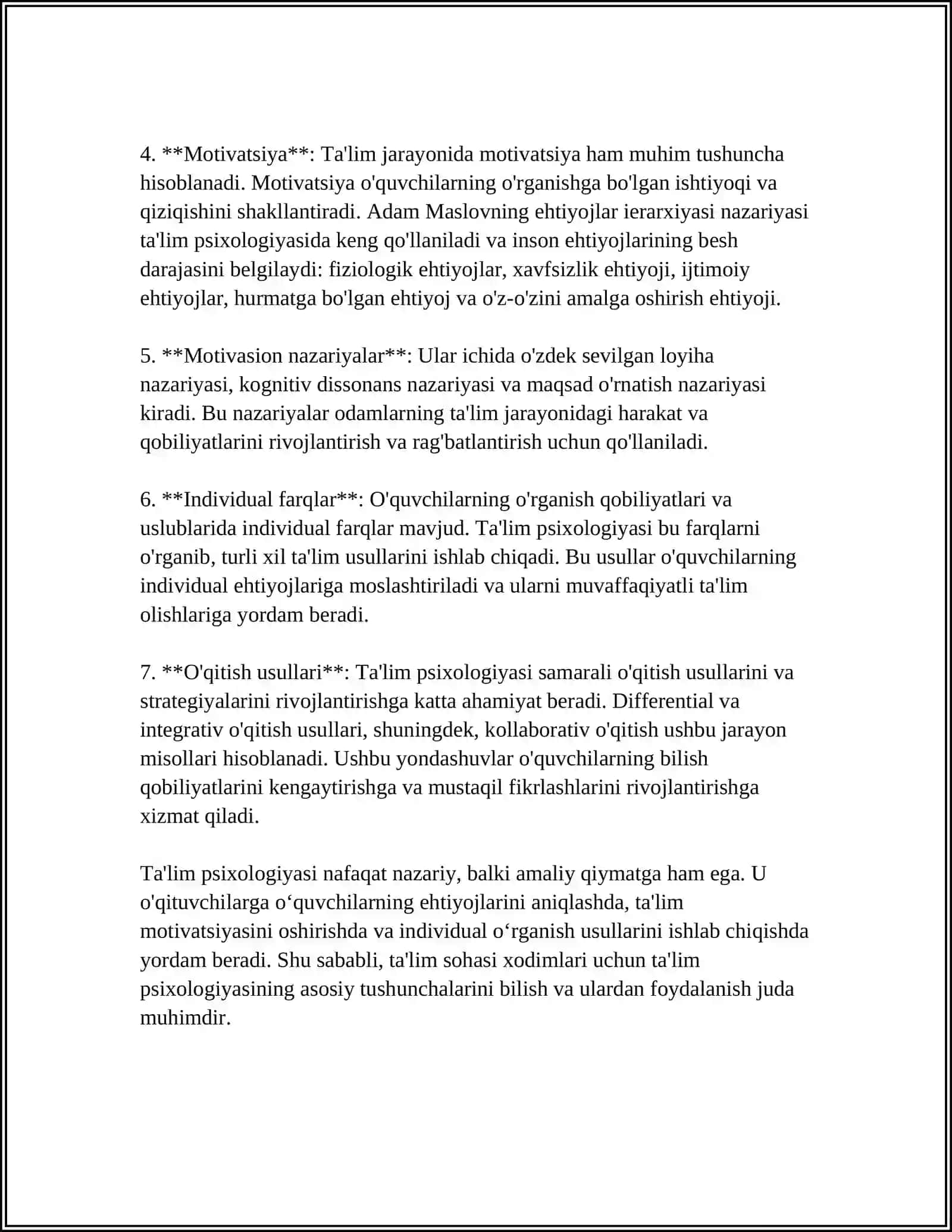 TA'LIM VA TARBIYA PSIXOLOGIYASI VA OILA PSIXOLOGIYASI 4