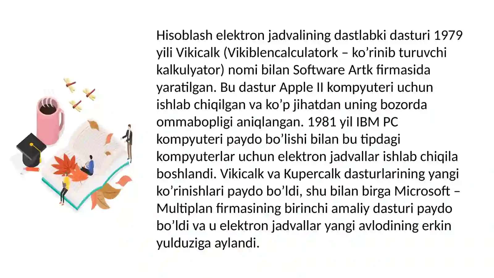 Elektron jadval protsessorlari ularning vazifalari va imkoniyatlari 4