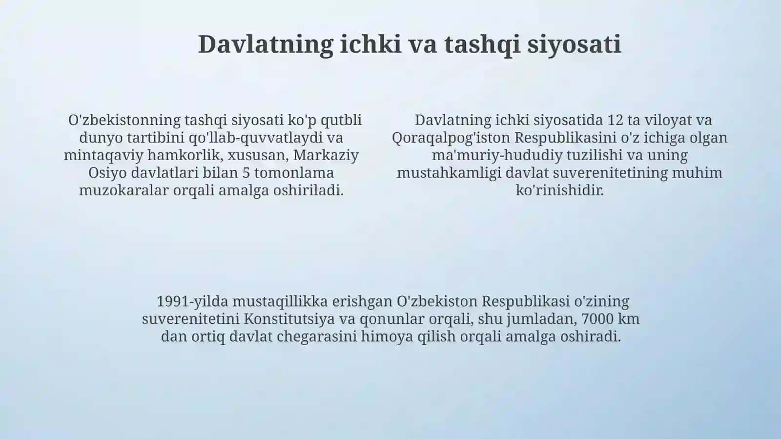 Davlat suverenitetining amaliy ifodasi va mamlakat chegarasi 4