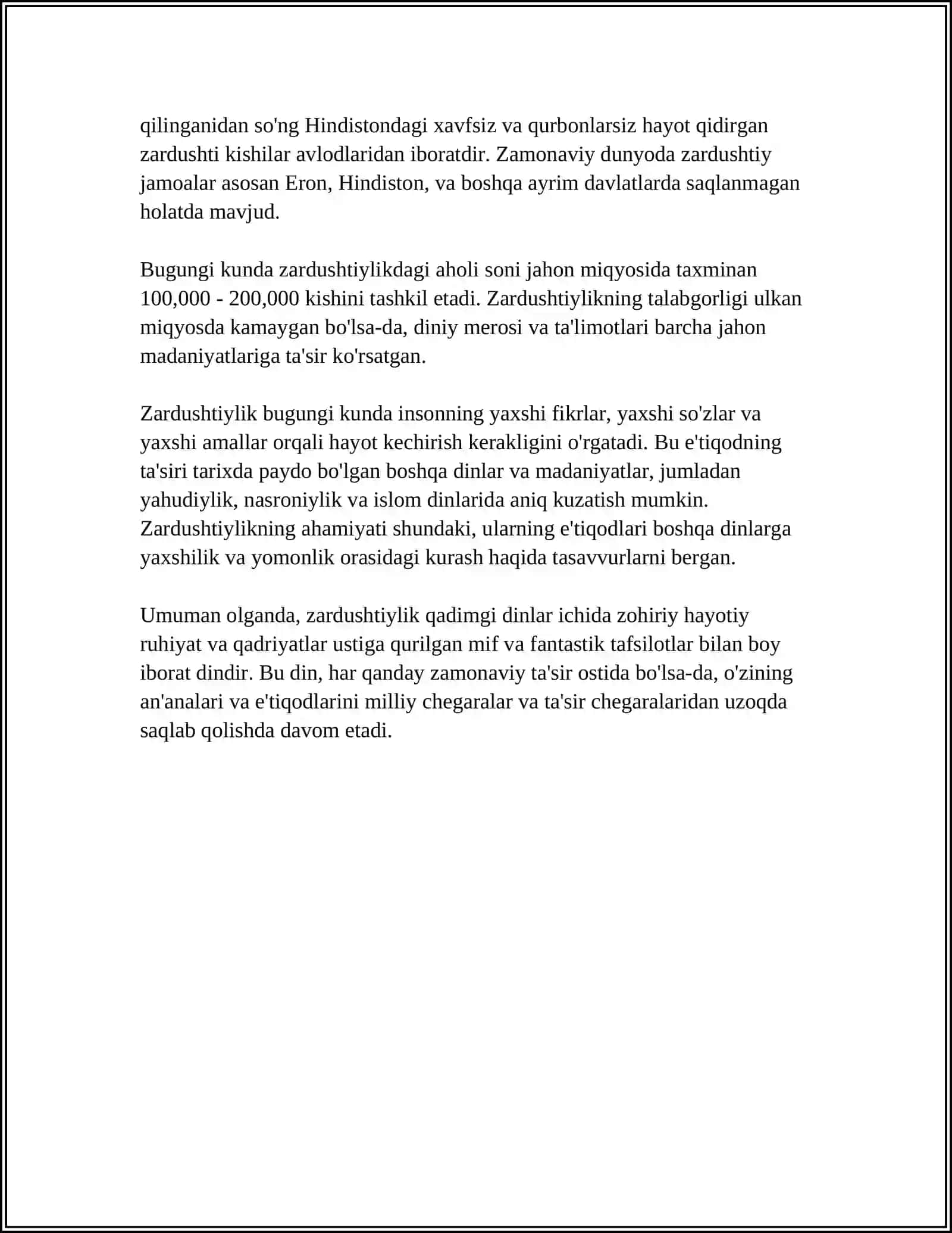 ZARDUSHTIYLIKNING DINIY IYERARXIYASI 4