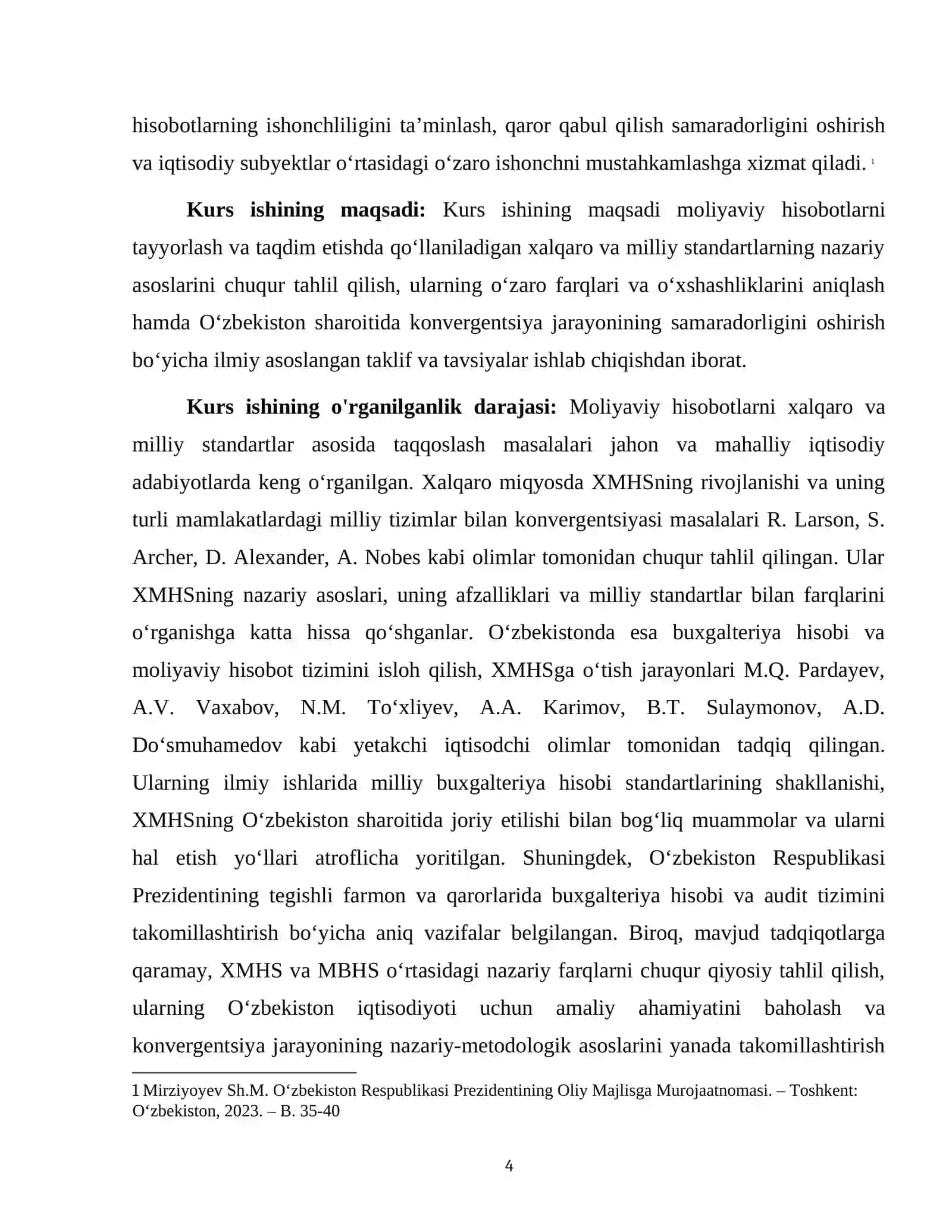 "MOLIYAVIY HISOBOTLARNI XALQARO VA MILLIY STANDARTLAR ASOSIDA TAQQOSLASHNING NAZARIY ASOSLARI" 4
