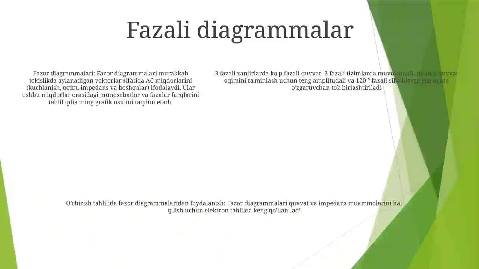 Uch Fazali TokZanjirlaridaQuvvat 4