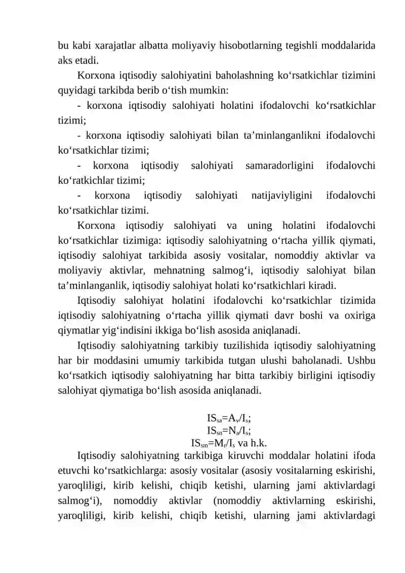 Korxonalar iqtisodiy salohiyati 4
