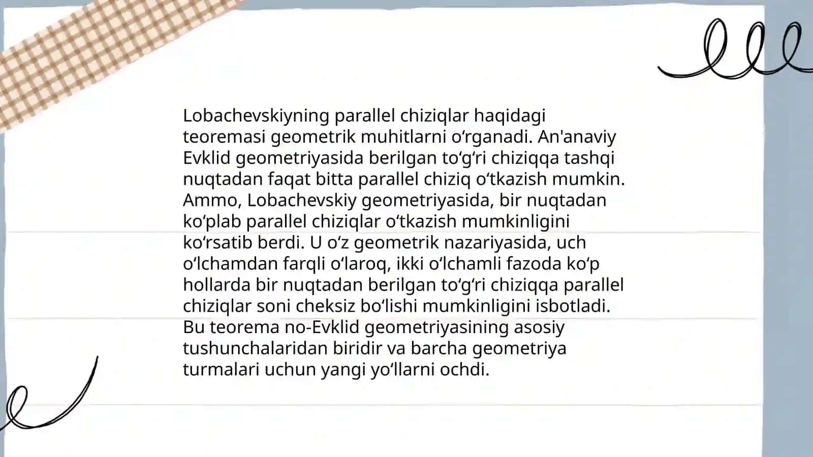 Lobachevskiy geometriyasi 4