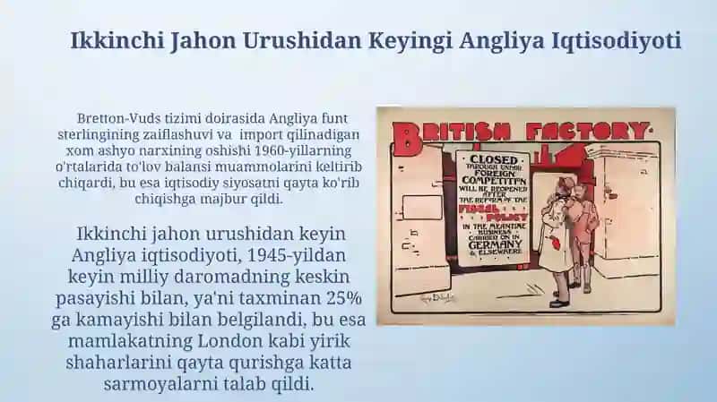 Ikkinchi jahon urushidan keyingi Angliya: Jamiyat va madaniyat 4