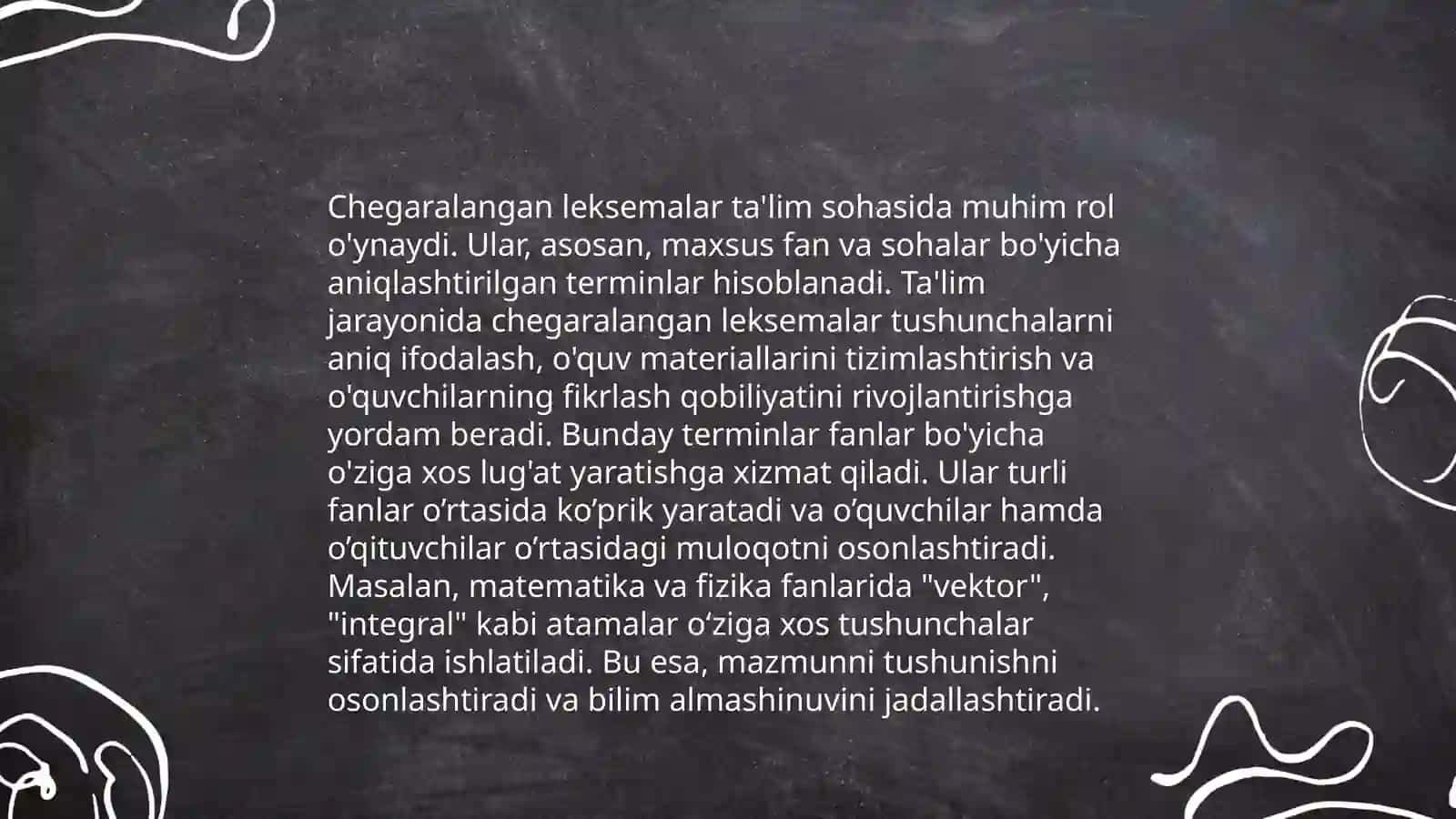 Chegaralangan va chegaralanmagan leksemalarning ishlatilish doirasi 4
