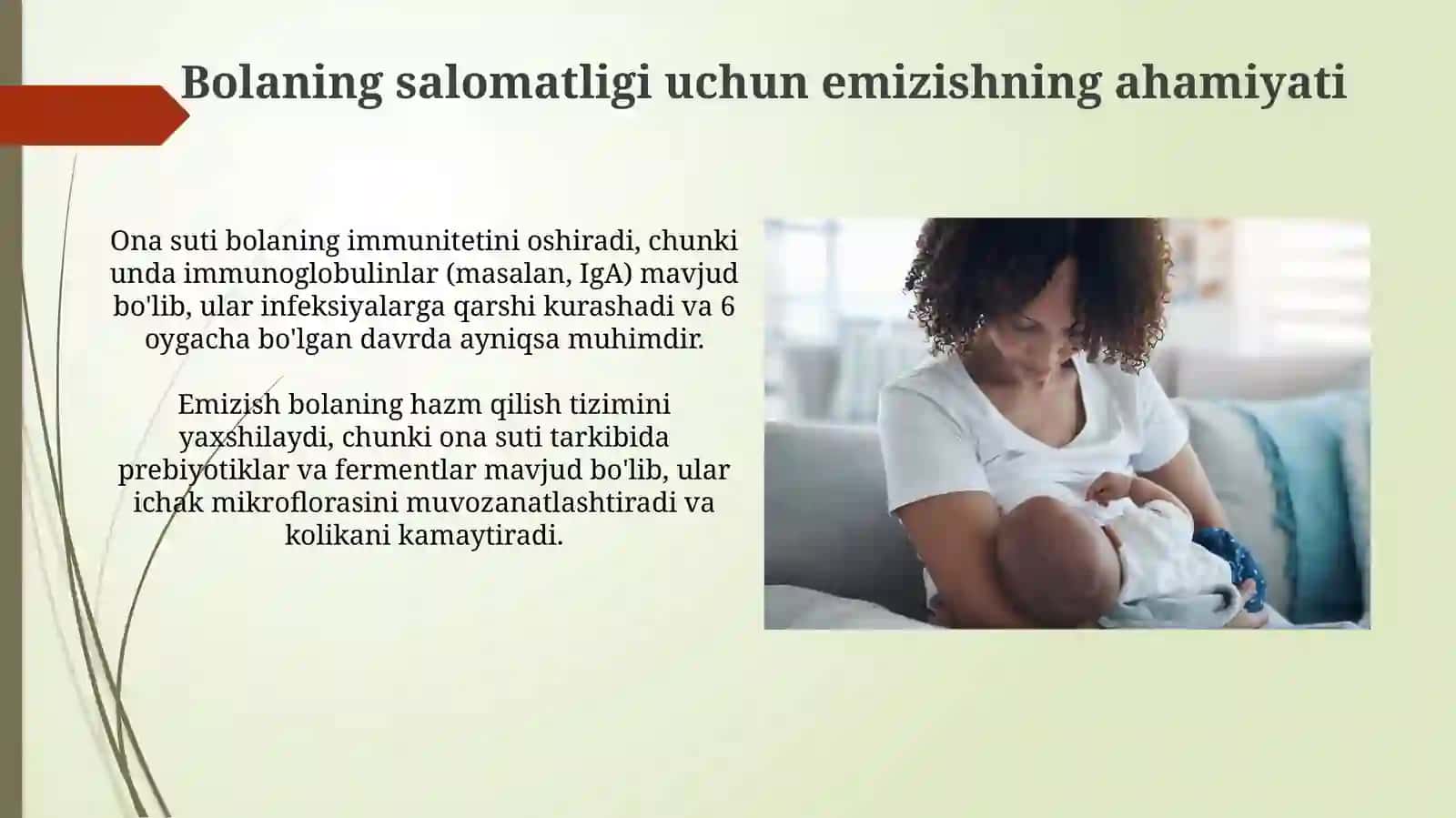 Tabiiy oziqlantirish foydalari, uning bola va onaning sog’lig’i uchun ahamiyati 4