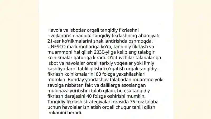 Tanqidiy fikrlashning mohiyati va matematikada qo‘llanilishi 4
