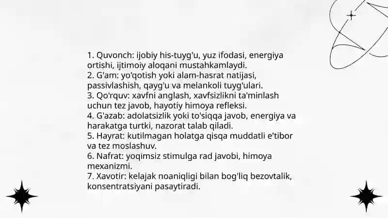 Emotsional holatlar. Iroda haqida tushuncha 4