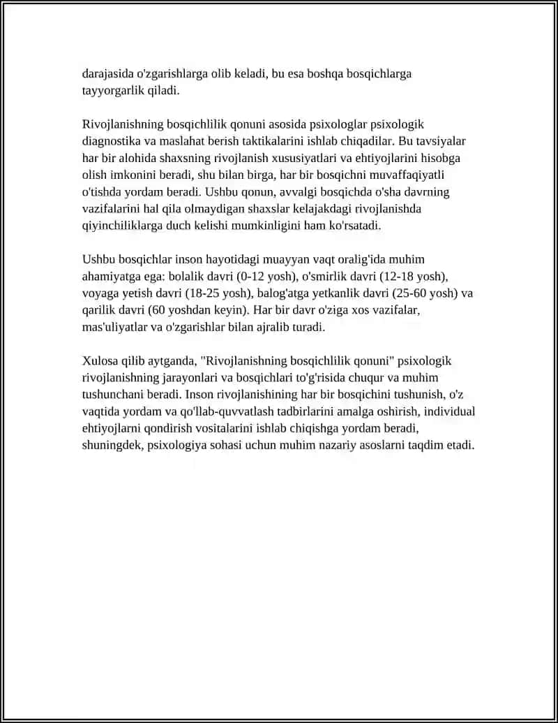 PSIXIK RIVOJLANISHNING ASOSIY QONUNLARI 4