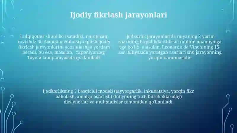 Ijodiy Fikrlash 4