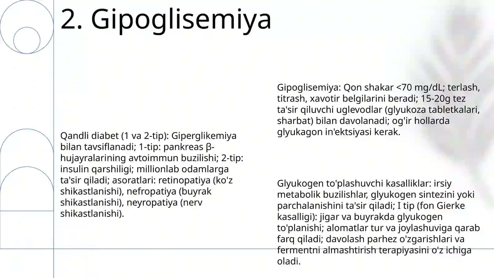 Uglevodlar almashinuvi boshqarilishining buzilishlari 4