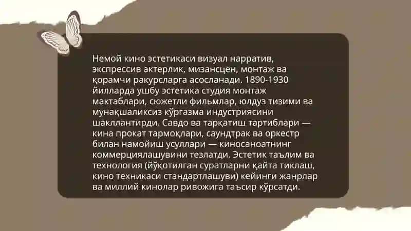Дастлабки кино саноатнинг пайдо булиши ва ривожланиши 4