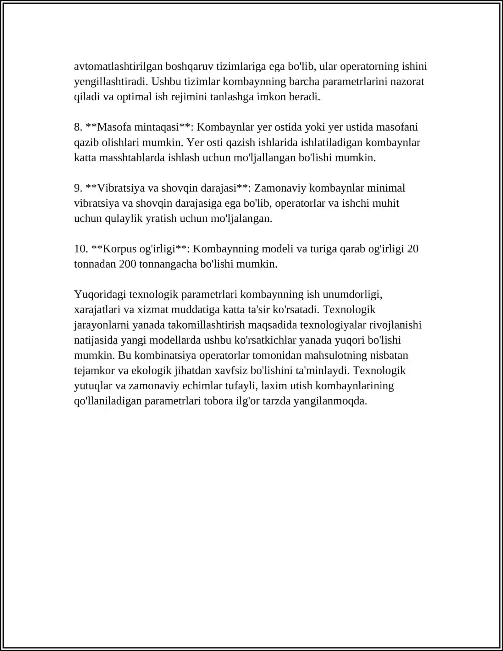 LAXIM UTISH KOMBAYINLARINING UNUMDORLIGINI HISOBLASH 4