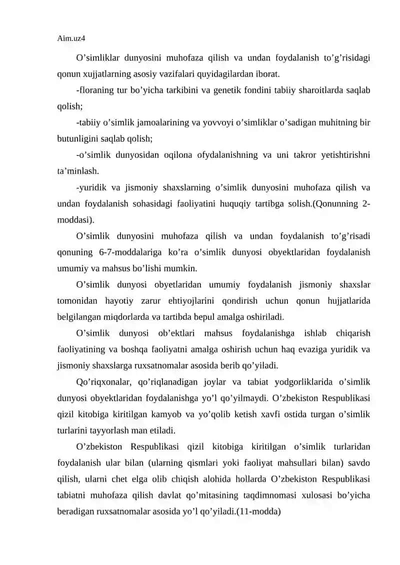 Zarafshon qo`riqxonasi ekotizimning avtotrof komponentlari 4