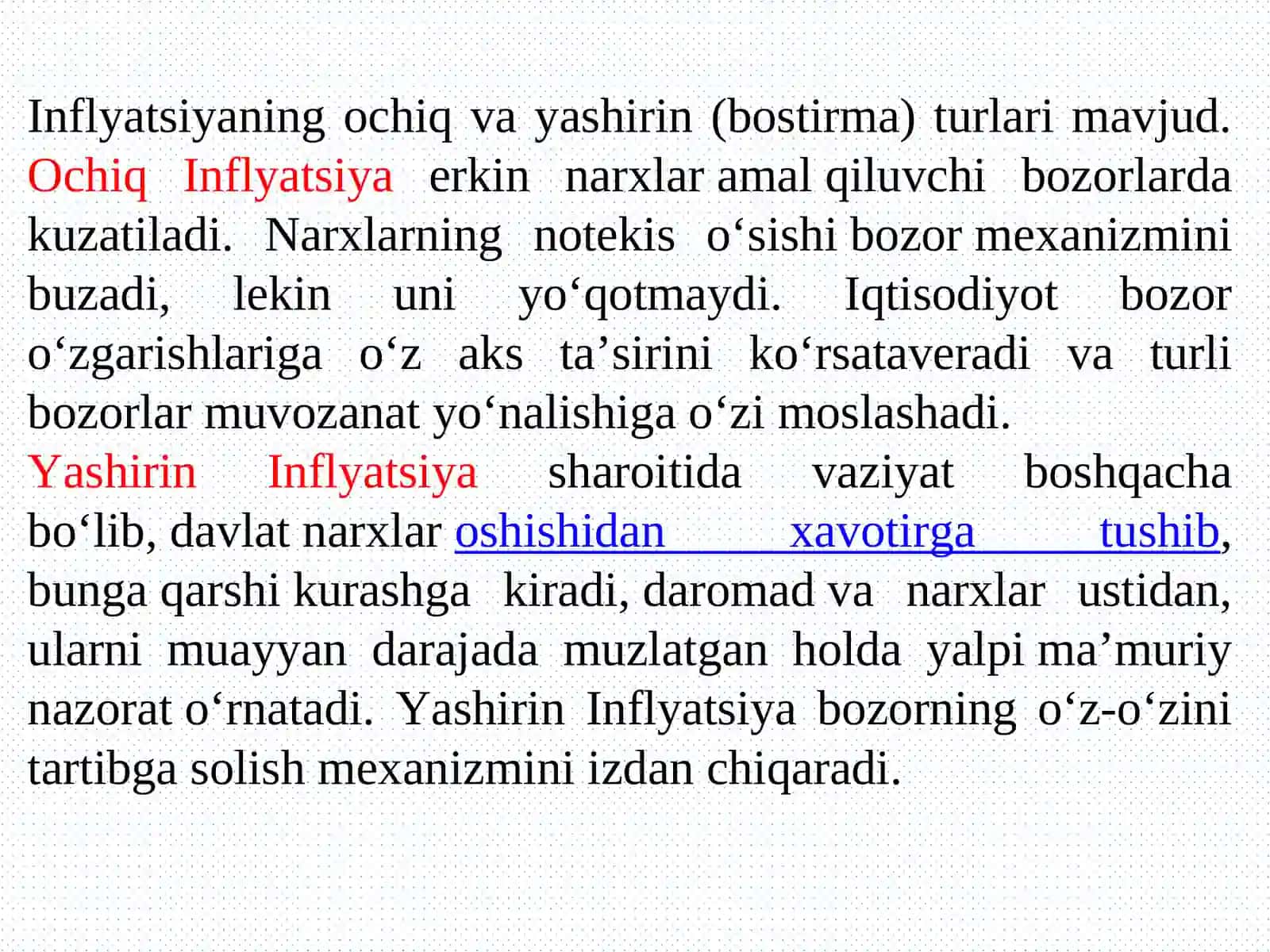 Inflyatsiya va inflyatsiyaga qarshi siyosat 4