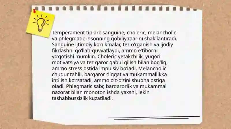 Shaxsning individual tipologik xususiyatlari: tushuncha va klassifikatsiya 4