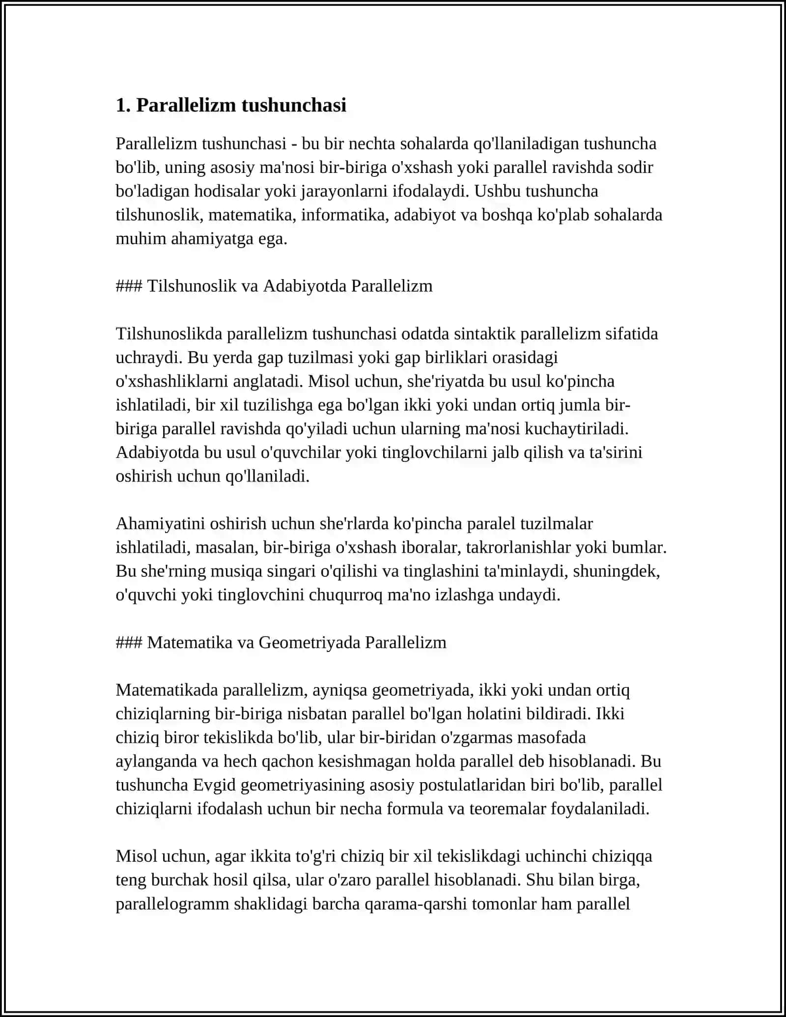PARALLELZIM–ÕZBEK XALQ QÕSHIQLARINING TARKIBIY QISMI SIFATDA EPIK JANRLARLARDA ADABIY–BADIIY QOLIPLAR VA AN'ANAVIY TASVIR VOSITALARI 4